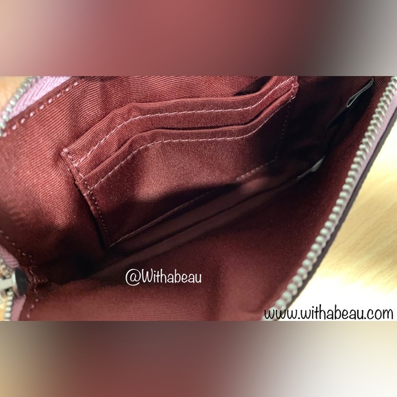 Coach Corner Zip Wristlet - Silver/Metallic Lilac/Pink (Limited Edition) - Picture 3 of 3